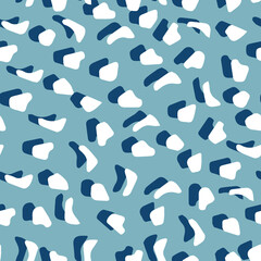 Fototapeta na wymiar Abstract leopard skin vector seamles pattern. irregular brush spots and backgrounds. Abstract wild animal skin print. Simple irregular geometric design.