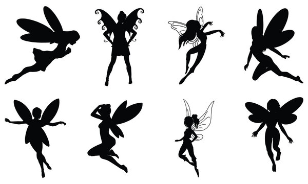 Fairy Silhouettes Bundle Fairies SVG Fairies Silhouettes
