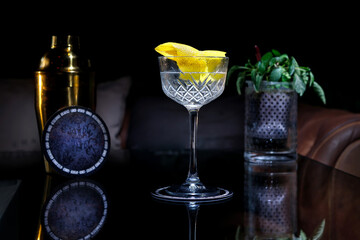Alcohol classic cocktails in the bar