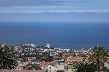 View on La Orotava - is one of most beautiful areas in northern part of Tenerife. Orotava Valley stretches from the sea up to mountains. La Orotava, Tenerife, Canary Islands, Spain.