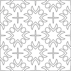 floral pattern background.Repeating geometric pattern from striped elements.   Black and white pattern.