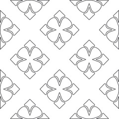 floral pattern background.Repeating geometric pattern from striped elements.   Black and white pattern.