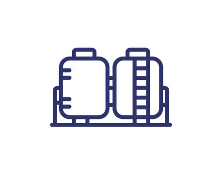 Tanks, Industrial Storage Line Icon