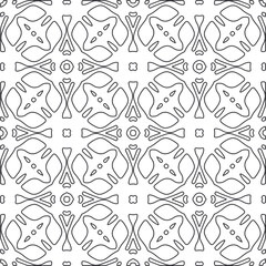 floral pattern background.Repeating geometric pattern from striped elements.   Black and white pattern.