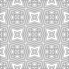 floral pattern background.Repeating geometric pattern from striped elements.   Black and white pattern.