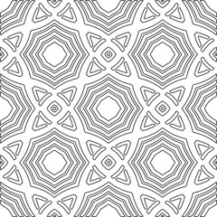 floral pattern background.Repeating geometric pattern from striped elements.   Black and white pattern.