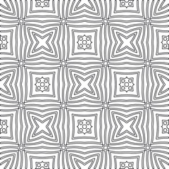 floral pattern background.Repeating geometric pattern from striped elements.   Black and white pattern.