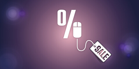 percent symbol, % sale with price tag symbol illustration