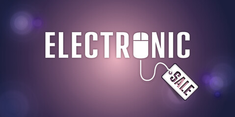 electronic sale with price tag symbol illustration