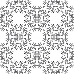 
floral pattern background.Repeating geometric pattern from striped elements.   Black and white pattern.