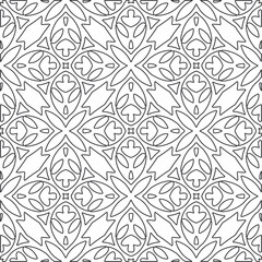 
floral pattern background.Repeating geometric pattern from striped elements.   Black and white pattern.