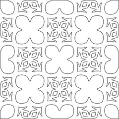 
floral pattern background.Repeating geometric pattern from striped elements.   Black and white pattern.