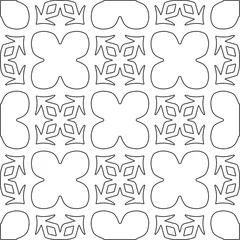 Gardinen  floral pattern background.Repeating geometric pattern from striped elements.   Black and white pattern. © t2k4