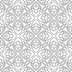 
floral pattern background.Repeating geometric pattern from striped elements.   Black and white pattern.