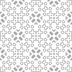 
floral pattern background.Repeating geometric pattern from striped elements.   Black and white pattern.