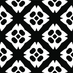 Vector seamless pattern. Modern stylish texture. Composition from regularly repeating geometrical element. Monochrome, simple. Vector illustrations. Black and white pattern.
