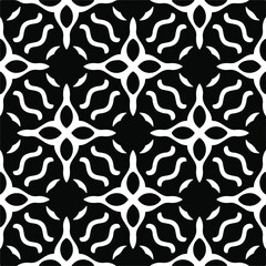 Vector seamless pattern. Modern stylish texture. Composition from regularly repeating geometrical element. Monochrome, simple. Vector illustrations. Black and white pattern.