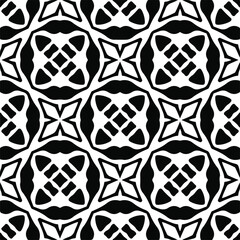 Vector seamless pattern. Modern stylish texture. Composition from regularly repeating geometrical element. Monochrome, simple. Vector illustrations. Black and white pattern.