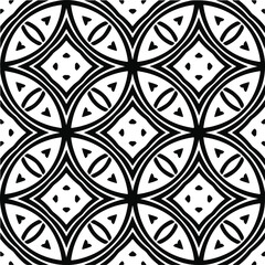 Vector seamless pattern. Modern stylish texture. Composition from regularly repeating geometrical element. Monochrome, simple. Vector illustrations. Black and white pattern.