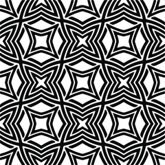 Vector seamless pattern. Modern stylish texture. Composition from regularly repeating geometrical element. Monochrome, simple. Vector illustrations. Black and white pattern.