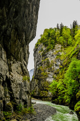 Meiringen, Aareschlucht, Schlucht, Aare, Felsen, Kalkstein, Haslital, Fluss, Wanderweg, Alpen, Berner Oberland, Frühling, Sommer, Schweiz
