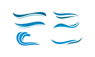 Obraz premium set template water wave logo