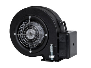 A radial fan with a diaphragm is designed to supply air to the firebox of a solid fuel central...