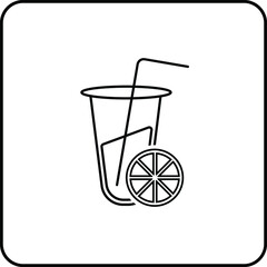 Drink Icon. Vector liner isolated illustration eps 10