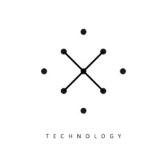 X Letter Technology icon. Trendy flat vector X Letter Technology icon on white background, vector illustration can be use for web and mobile