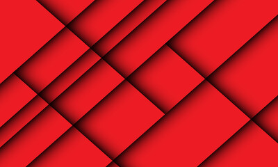 Fototapeta na wymiar Abstract red square geometric black shadow design modern futuristic backgound vector