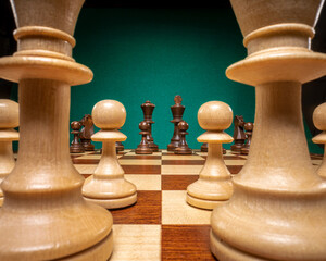Macro of chess as a game for two