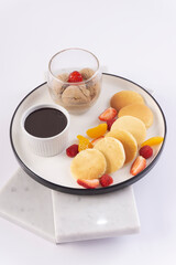 FOOD, DRINK, AND APPETIZER on white background.