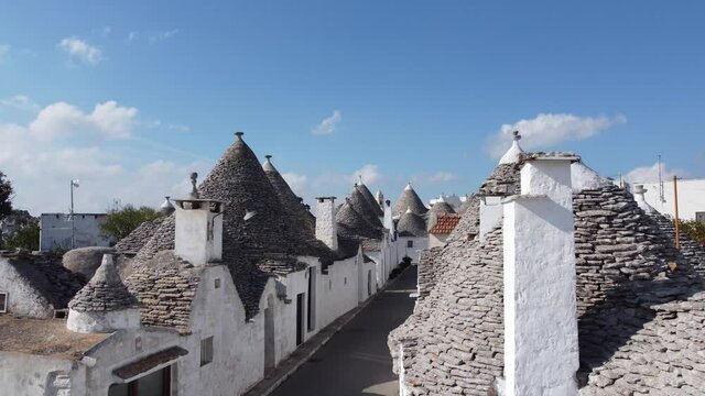 Trulli buildings in Alberobello in Italy - a popular landmark - travel photography