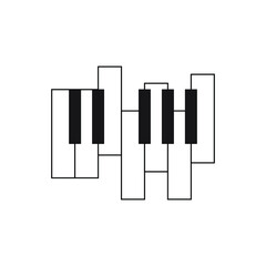 piano music keyboard vector illustration