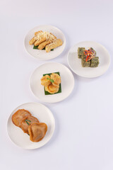 FOOD, DRINK, AND APPETIZER on white background.