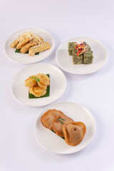 FOOD, DRINK, AND APPETIZER on white background.