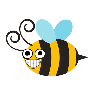 happy bee illustration