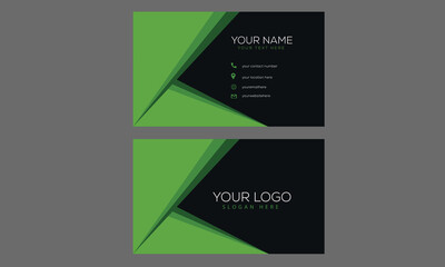 modern and creative green business card design template
