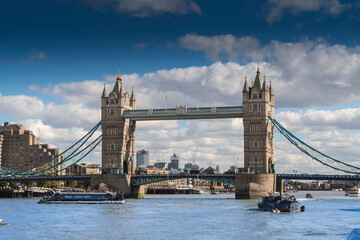 Fototapeta na wymiar London, England, City Area Tower bridge Central 