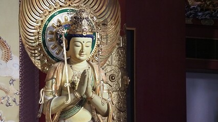 Buddha statue. Buddhist sculpture. images of chinese buddha in Singapore temple. Buddha Tooth relic...