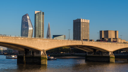Obraz premium London, England, City Area Waterloo bridge Central