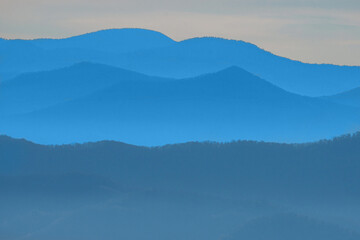 Blue Ridge Mountains in Silhouette