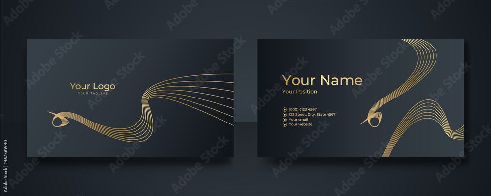 Poster modern business card - creative and clean business card template. luxury business card design templa