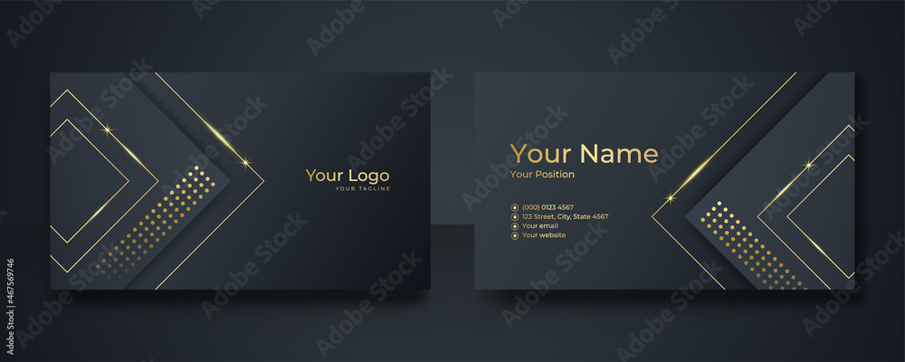 Poster modern business card - creative and clean business card template. luxury business card design templa
