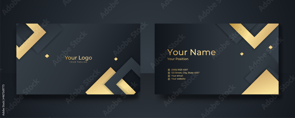 Poster modern business card - creative and clean business card template. luxury business card design templa