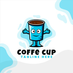 cute coffee cup logo design