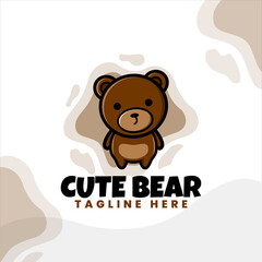 cute and unique bear logo design