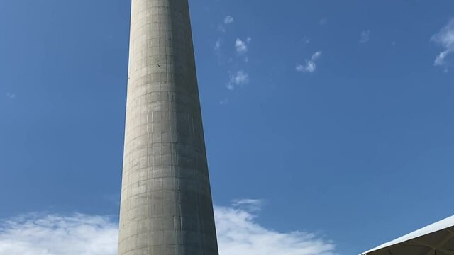 Munich, Germany. The Olympiaturm has an overall height of 291 m and a weight of 52,500 tonnes. At a height of 190 m there is an observation platform . 4K