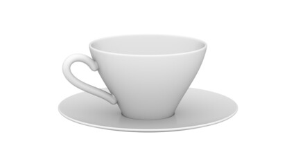 Coffee cup isolated on white background. 3d illustration.