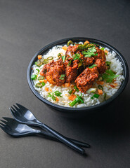 Rice Bowl  with vegetables and chicken